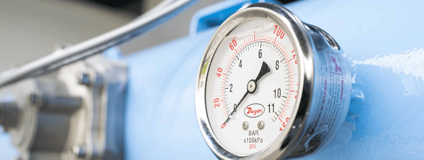Air Compressor Gauge in a Pulse Jet Dust Collector