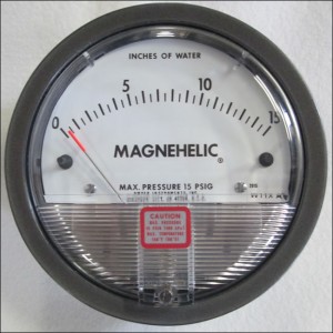 Magnehelic gauge for baghouse dust collection system