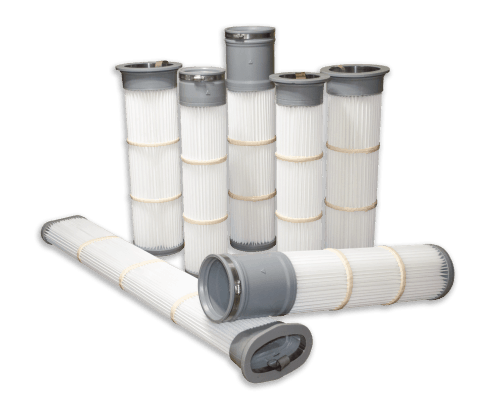 Pleated filters for a baghouse dust collector