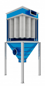 The most common style of cartridge collectors also uses pulse jet cleaning.