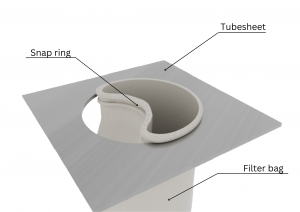 The pressure from the band pushing against the sides of the hole (when aligned correctly) forms an airtight seal.