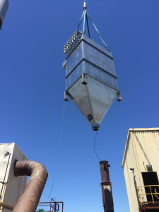 As we couldnt use traditonal cranes, the collectors had to be installed using Helicopter lifts