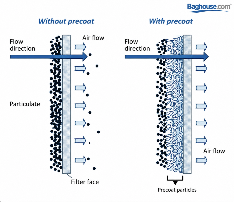 Filtration with and without precoat powder