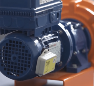 IoT sensor package that mounts easily onto a motor or fan housing using magnets