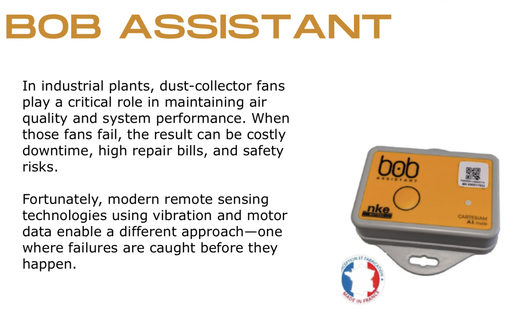 IoT sensor package that mounts easily onto a motor or fan housing using magnets