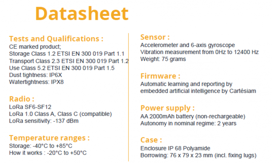 IoT sensor package that mounts easily onto a motor or fan housing using magnets