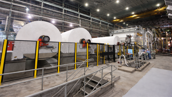 Paper Mill Production Facility In paper mills, cutting, slitting, die-cutting, rewinding, conveying, baling, and finishing all generate fine particles that disperse quickly if capture velocities drop even slightly.