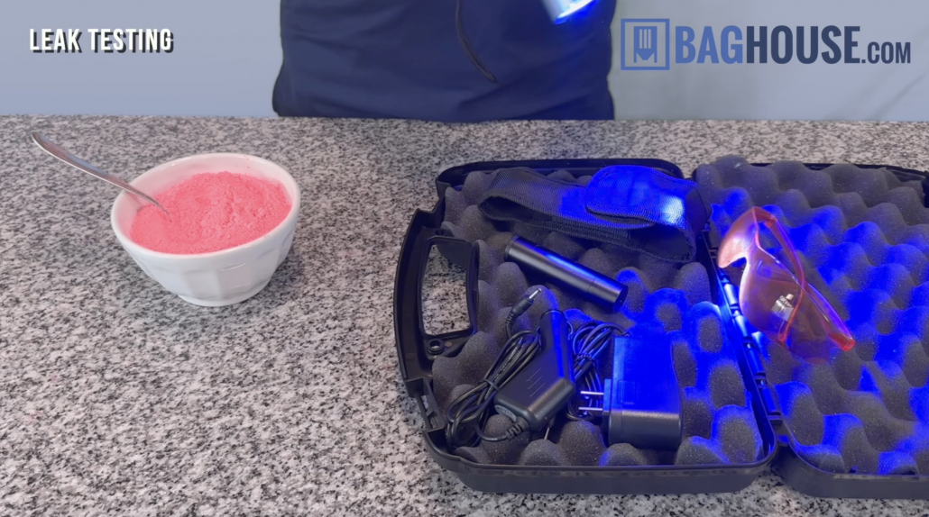 Detecting Internal Leaks Using Fluorescent Powder and Ultraviolet Light