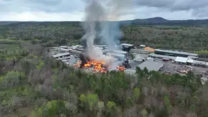 Firefighter killed, several injured in lumber mill explosion and massive fire in Maine
